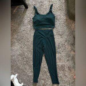 Off-Line by Aerie Dark Green Workout Set